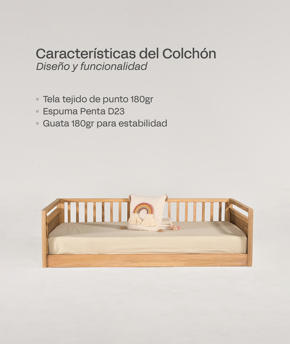 Set Cama Cuna Elise Arena + Colchón
