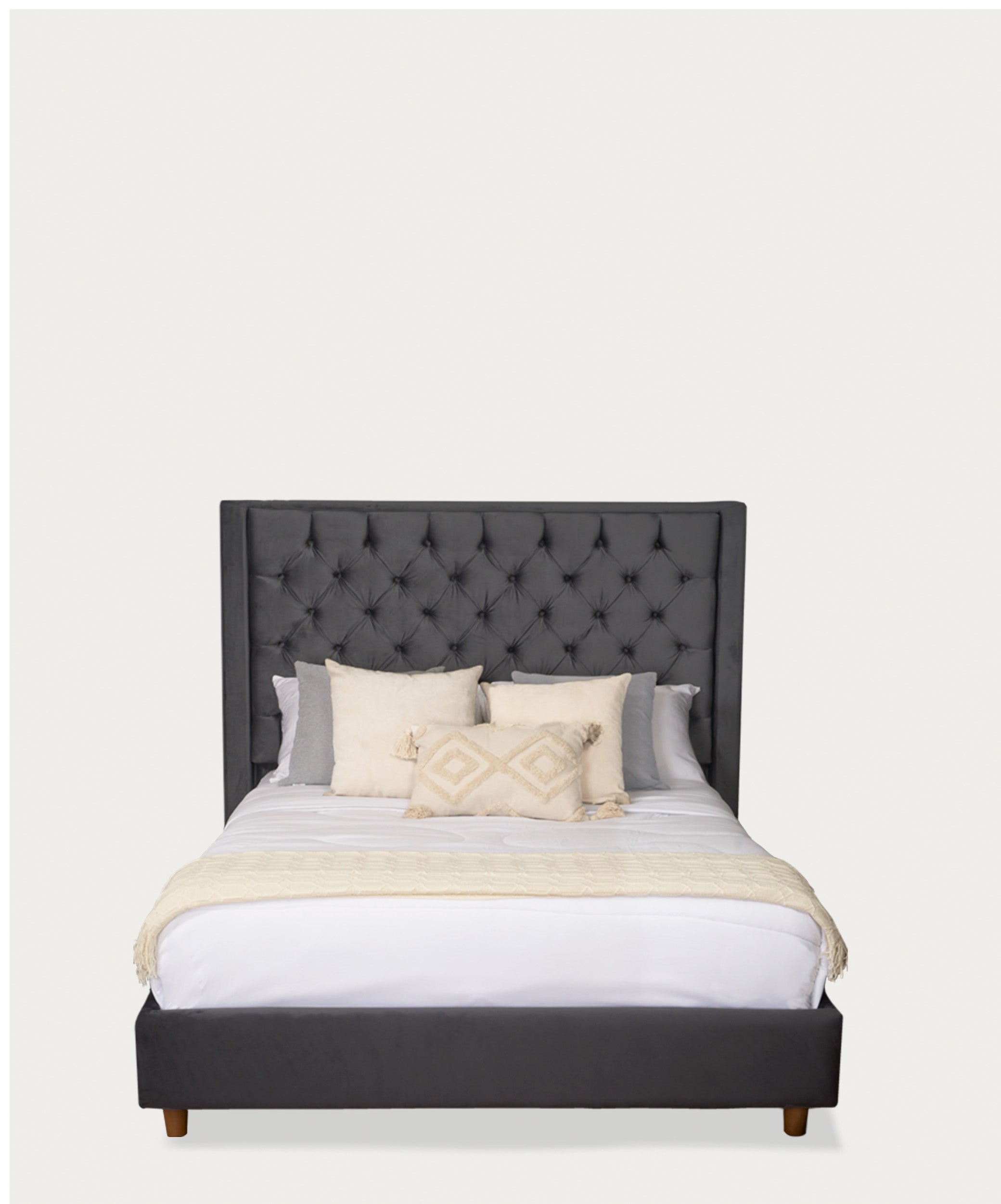 Cama Bianco Queen Niagara Plomo