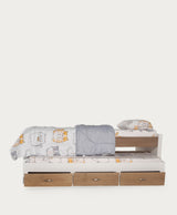 Cama Nicho Jenny Sencilla Blanco Frente Nuez