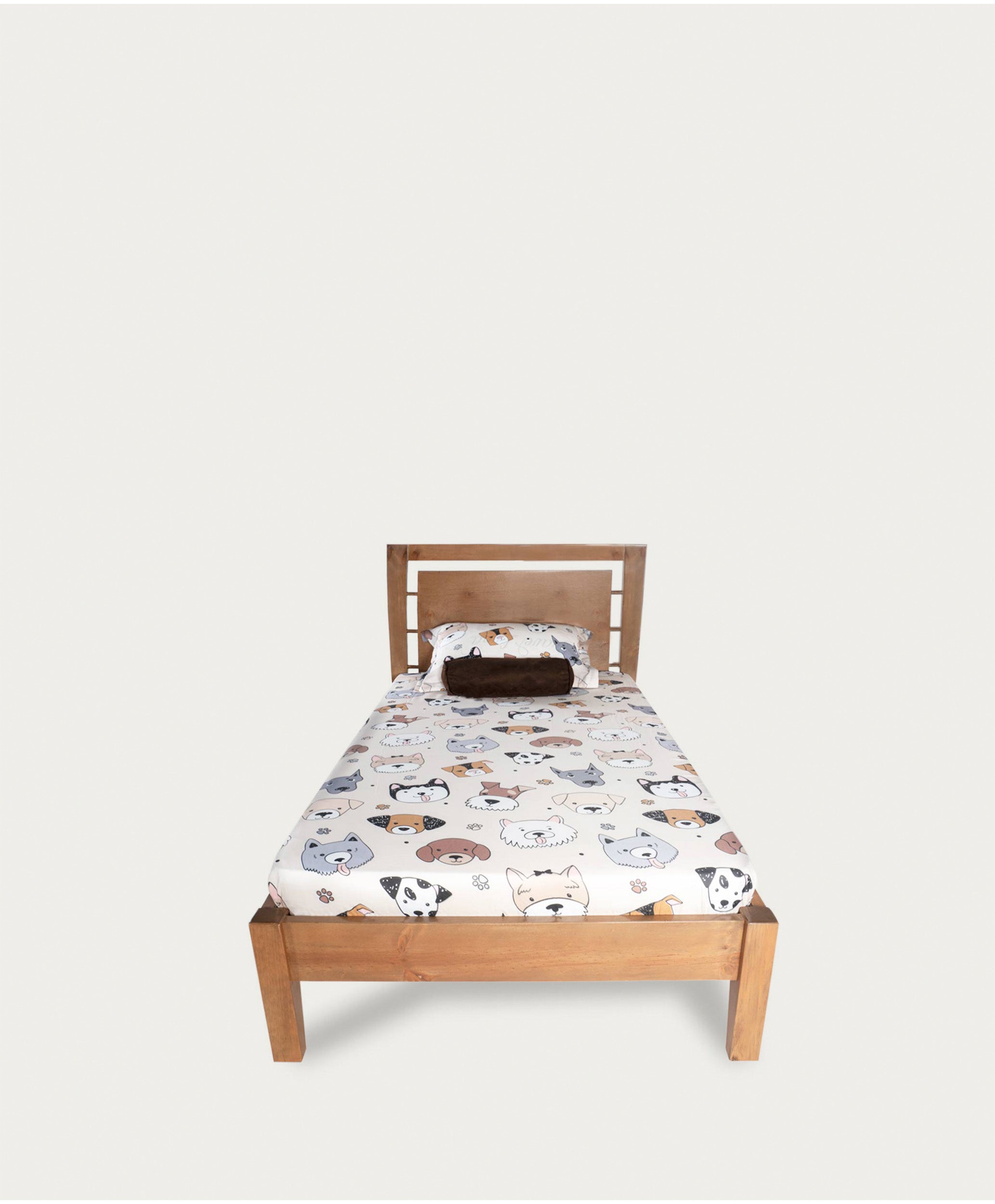 Cama Oriental Sencilla Nuez