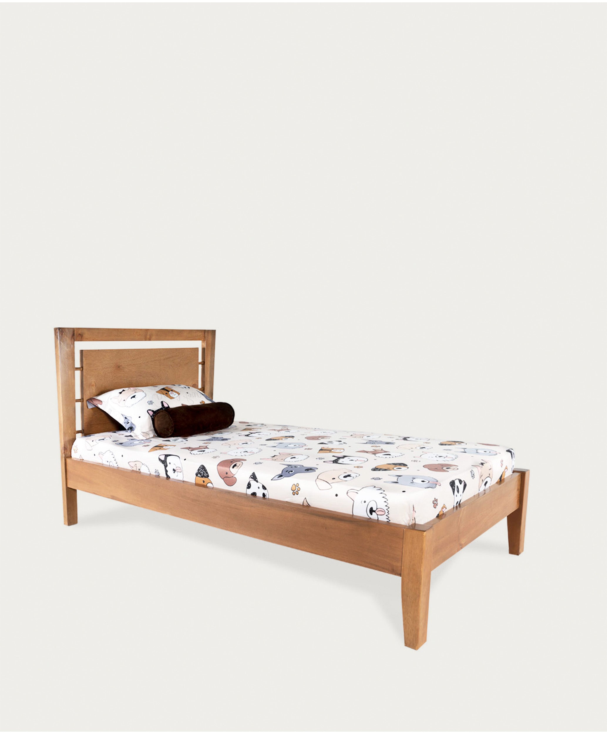 Cama Oriental Sencilla Nuez