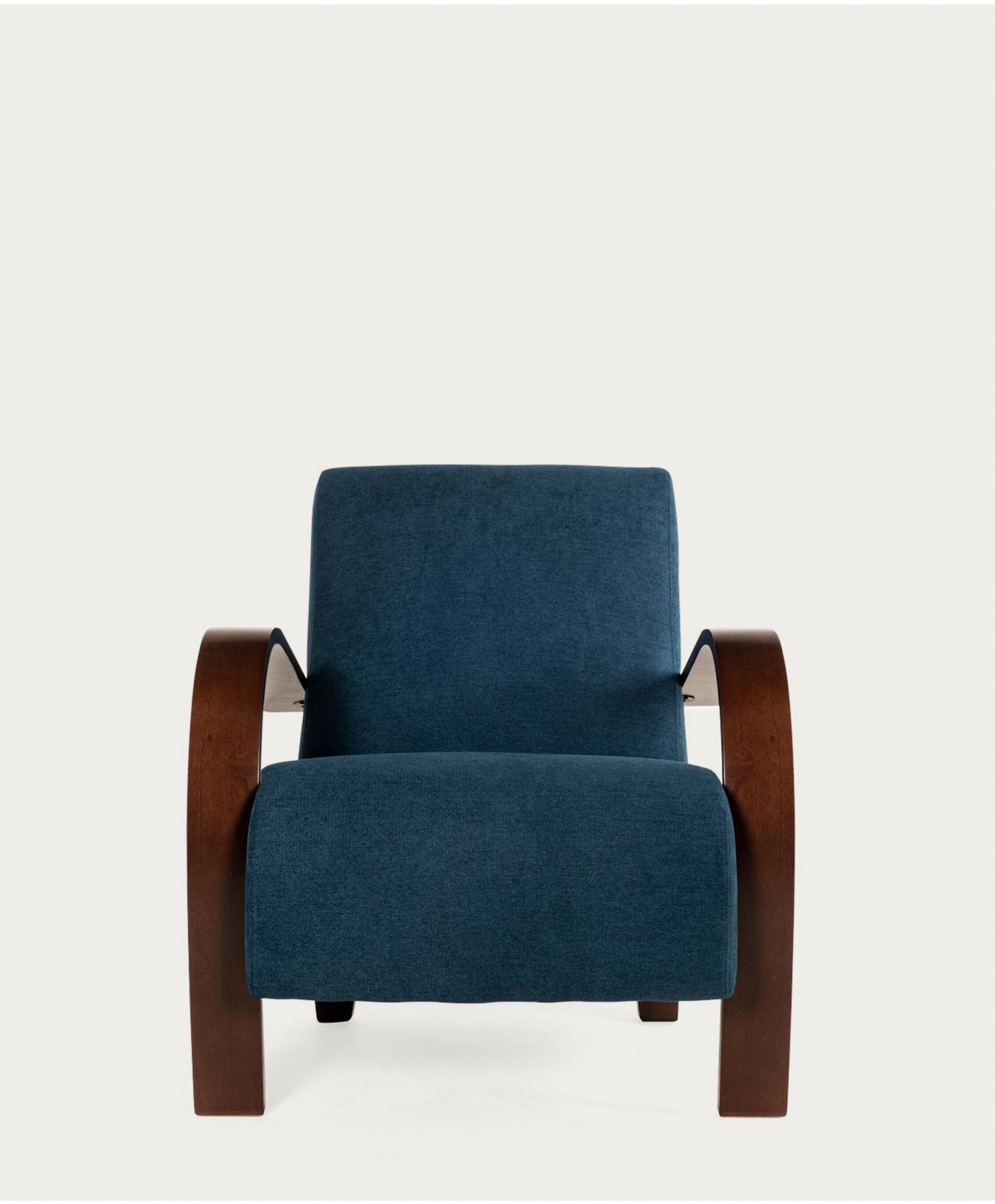 Silla Auxiliar Nevada Caoba Kazan Azul