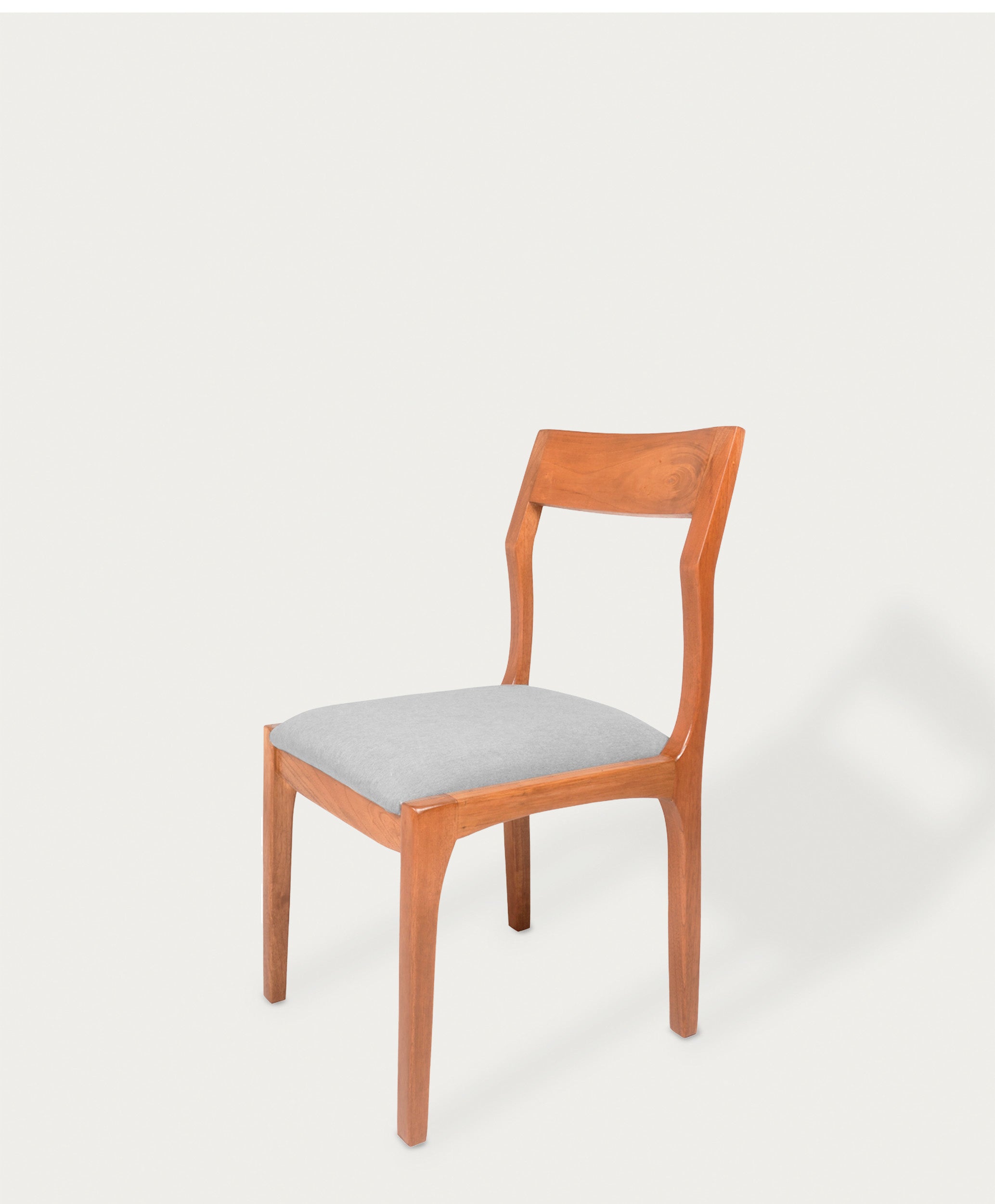 Silla De Comedor Sakura Nuez Obelisco Gris