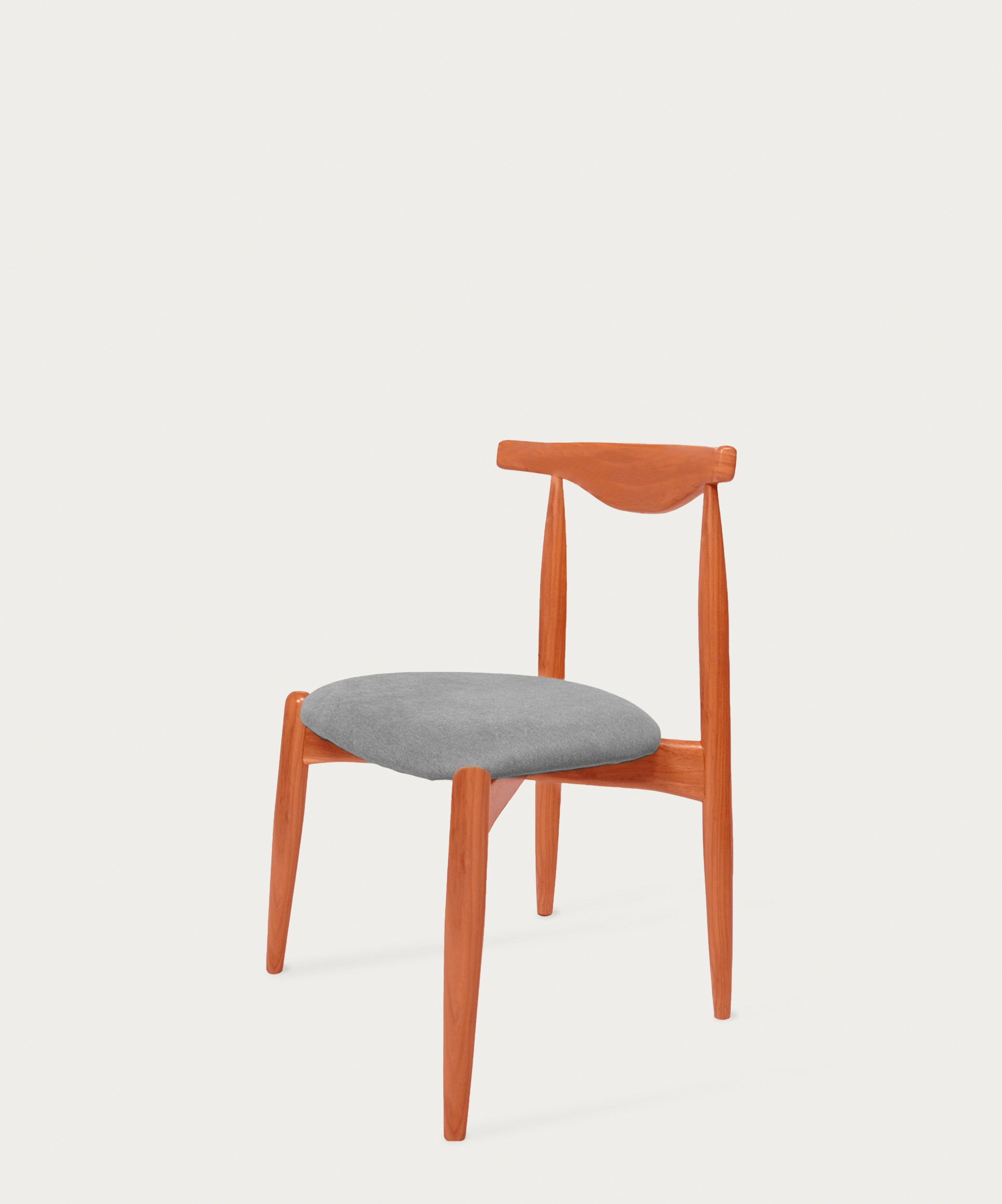 Silla De Comedor Valencia Nuez Obelisco Gris
